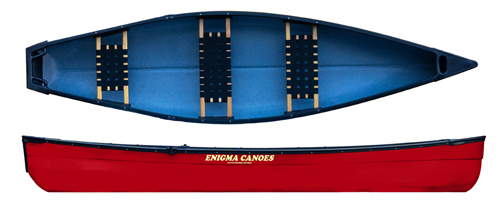 Enigma Canoes Square Stern 126  canoe in Red