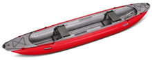 Gumotext Palava inflatable canoe in red