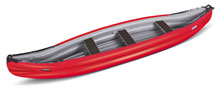 Gumotext Scout inflatable canoe in red