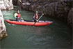 Paddling low grade white water on the Gumotex Palava 400 inflatable canoe