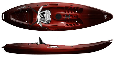 Wavesport Scooter X WhiteOut Sit On Top Kayak Cherry Bomb