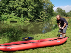 Inflatable canoe and kayak equipment
