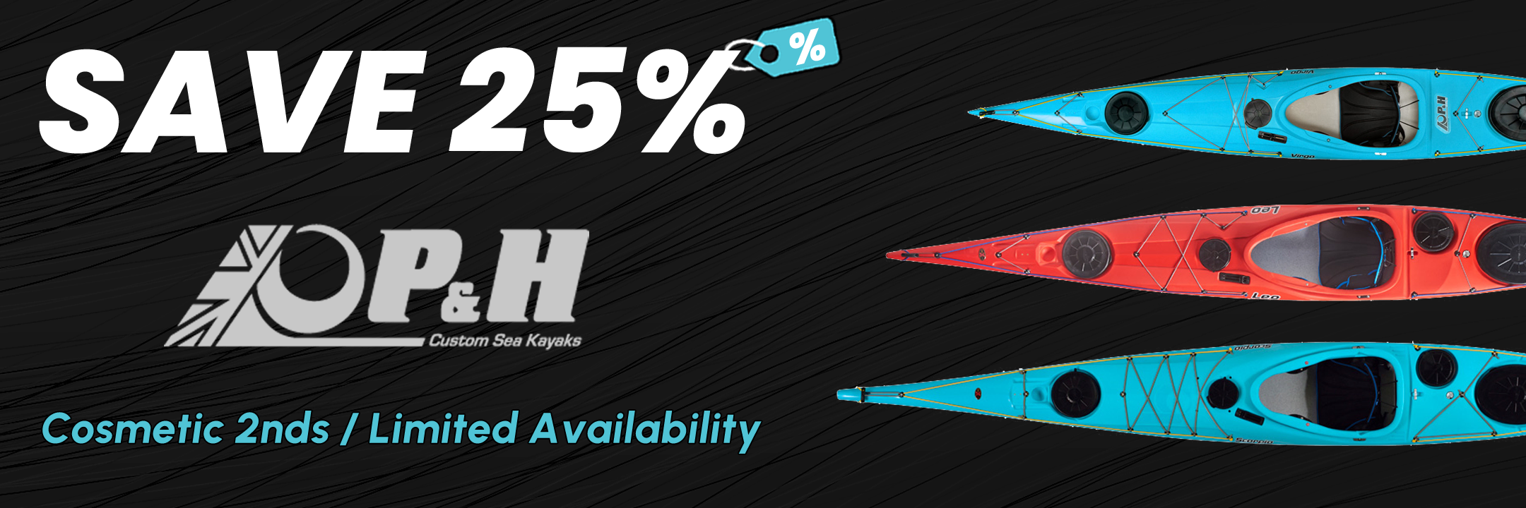Cosmetic 2nd P&H Sea Kayak Black November Sale Offers