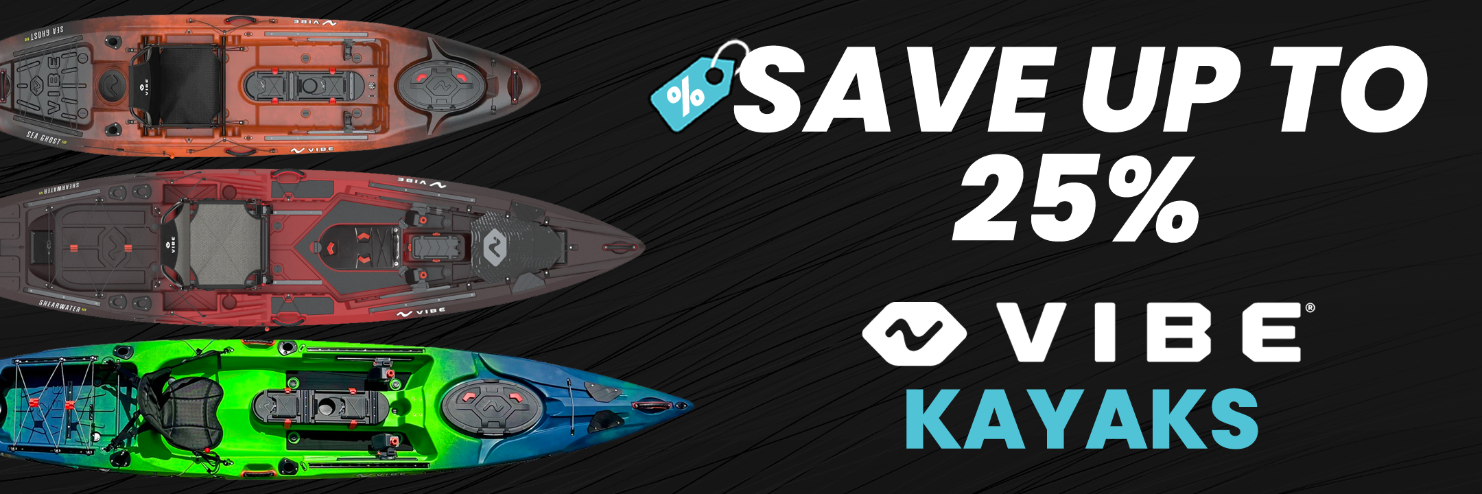 Vibe Fishing Kayak Black November Sale Offers