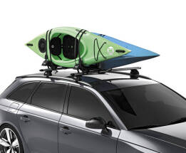 Roof racks and carriers for touring kayaks, available from Manchester Canoes