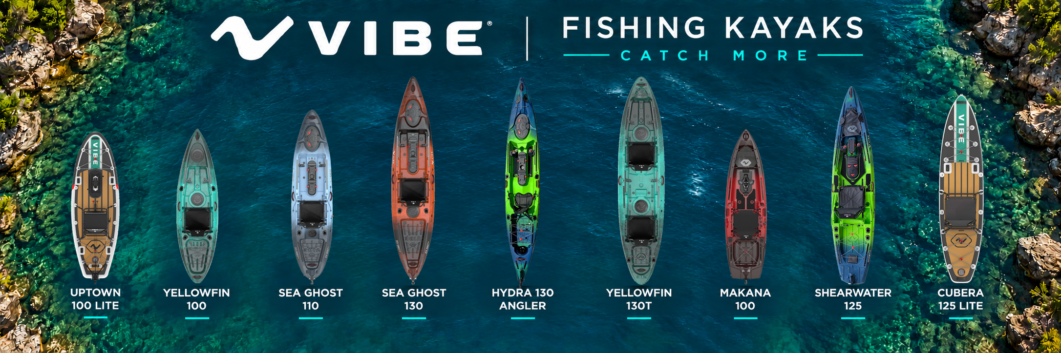 Vibe Fishing Kayaks available at Manchester Canoes