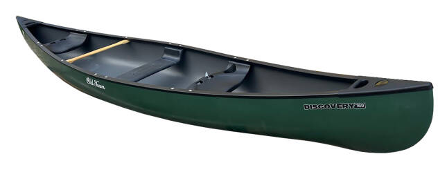 Old Town Discovery 169 Outfitter with 3 PE Seats. Durable robust Canadian Canoes with triple layer plastic construction