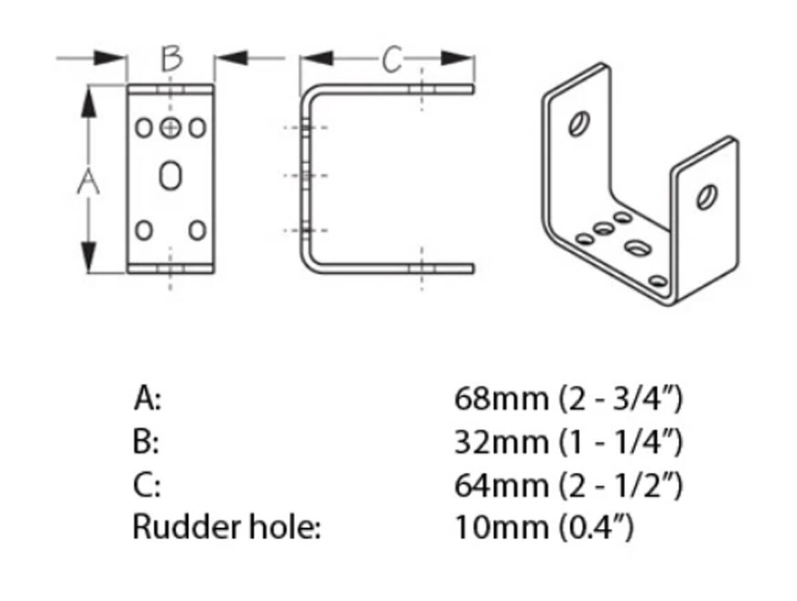 Dimensions of the Bixpy Simple Gudgeon