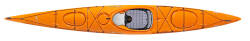Orange Coloured Light Weight Touring Kayak