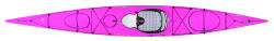 Delta Kayaks 15S - Magenta. Agile lightweight touring kayak