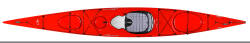 Delta Kayaks 15S shown in Cherry Red