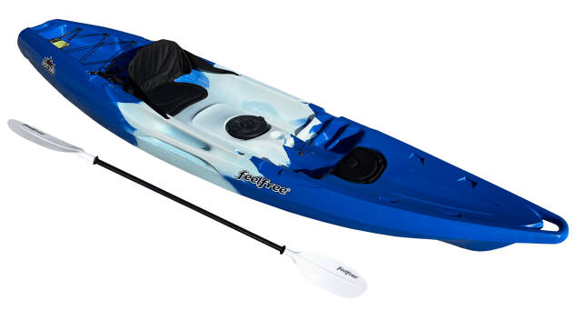 Feelfree Juntos Standard Package, with seat and paddle shown in Lime/White/Lime