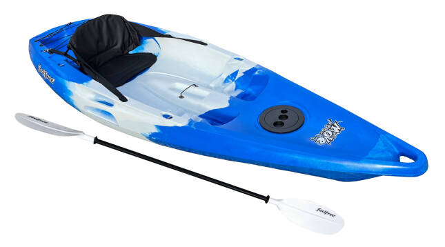 Feelfree Move Standard Package with Seat and Paddle, shown in Blue/White/Blue