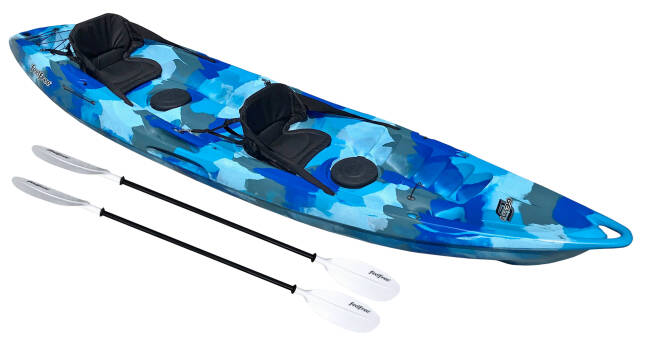 Feelfree gemini sport with alloy paddles and canvas seat
