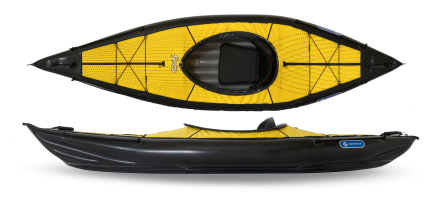 Gumotex Swing 1 solo inflatable kayak with deck covers