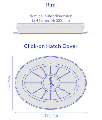 Kajak Sport Hatch Cover Oval 42/30 techinical specs