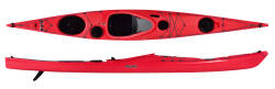 P&H Delphin II - Scarlet, short touring kayak for rockhopping and playing in tide races perfect for those looking for a sea kayak with a shorter length