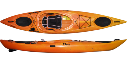 The Riot Enduro 12 touring kayak shown in the Sunset colour