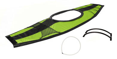 Gumotex Rush 1 Cockpit Cover Kit including spraydeck collar and metal reinforcing ribs