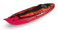 Gumotex Seawave set up for solo paddling with One Person Cockpit Cover Kit