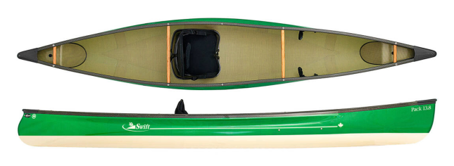 Swift Canoes Cruiser 13.8 in Emerald/ Champagne.