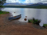Swift Canoes Prospector 15 Combi, Carbon Fusion full carbon tech pack, Carbon Innegra Textreme Champagne on the shore of Scotish Loch
