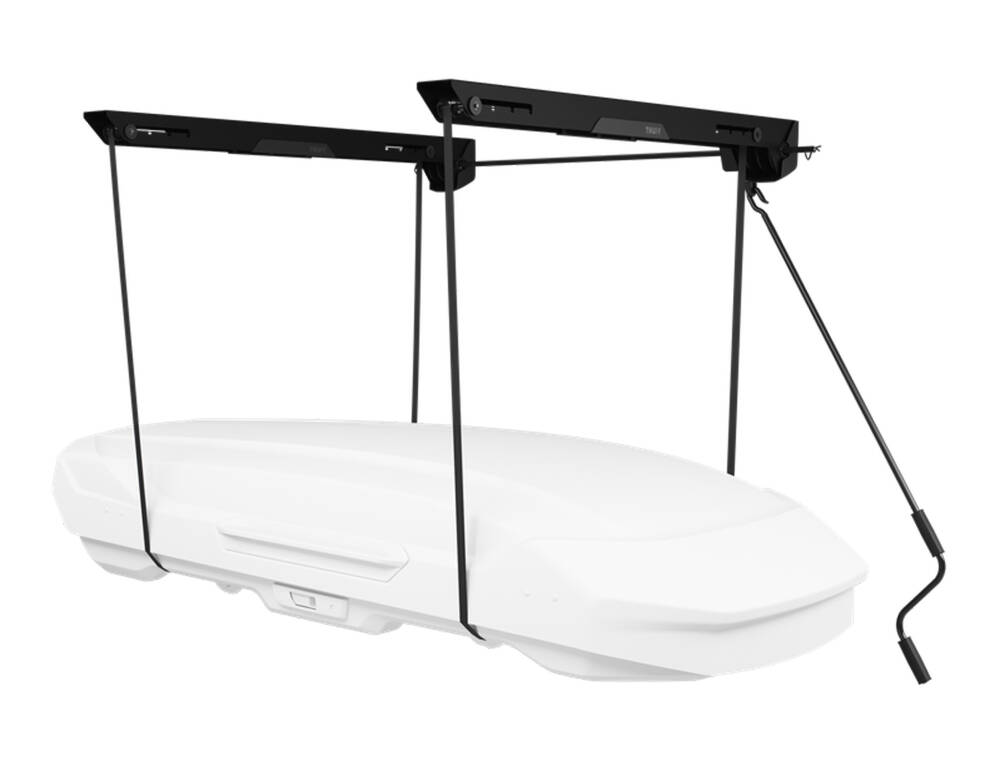 Thule Multi Lift 2 - 40kg with a roof box loaded