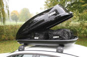 Thule Ocean 80 RoofBox opens from the rear, easier to load for hatchbacks