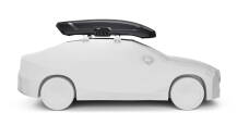 Thule Vector L shown as side profile mounted on a roofrack