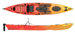 Yellow/Orange Colour Sit on Top Fishing Kayak UK