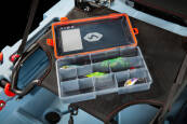 Vibe Tackle Tray, open and storing lures