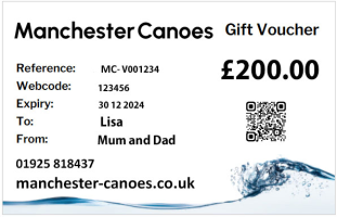 Manchester Canoes Gift Voucher