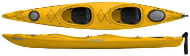 Tandem Touring Kayak With Fitted Rudder