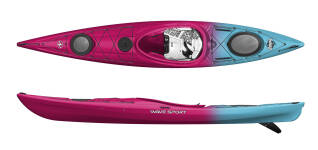 wavesport hydra short touring kayak in twilight